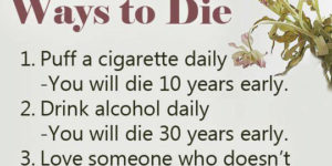 Three easy ways to die.