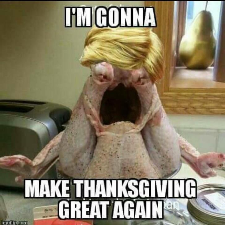 It will be the best thanksgiving. With terrific people. No one loves thanksgiving more than me.