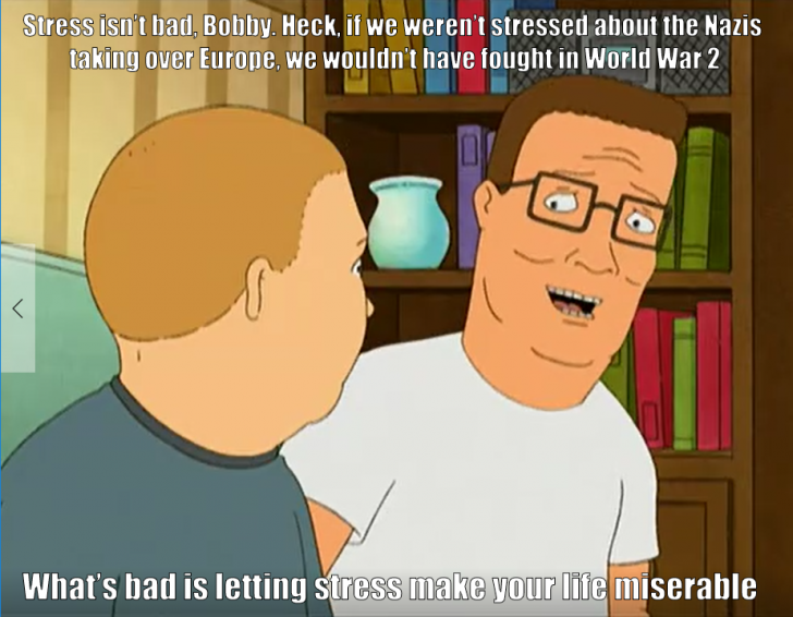 Hank Hill on handling stress