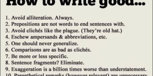 How to write good…