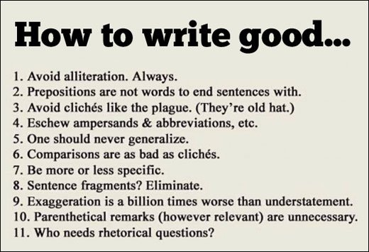 How to write good...