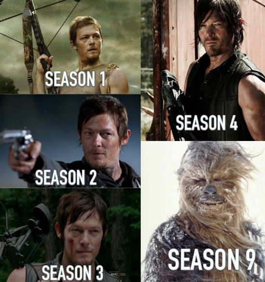 Daryl's progression of hair 