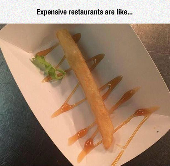 Expensive restaurants be like...