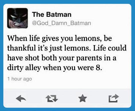 Batman's Wise Words