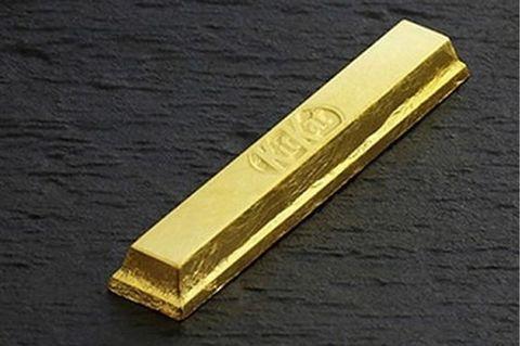 Limited edition edible gold plated KitKat bars sold in Japan