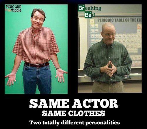 Same actor, same clothes.
