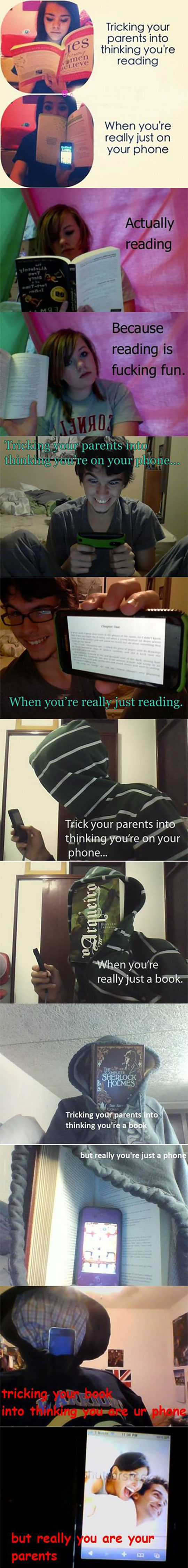 Tricking your parents...