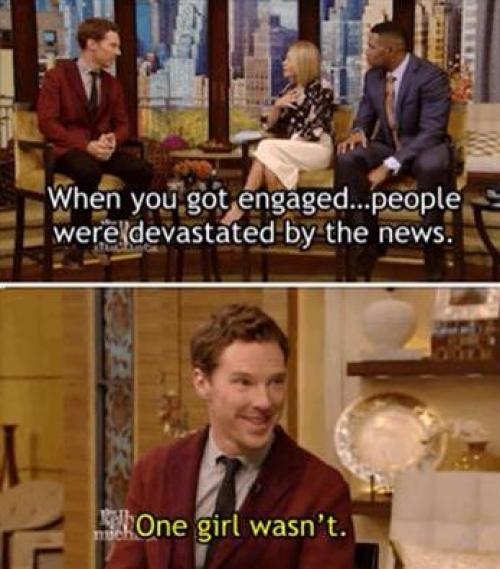 When Benedict Cumberbatch got engaged...