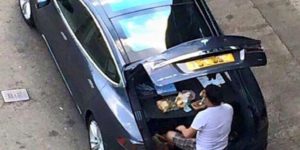 When you spend all your rent money on a Tesla…