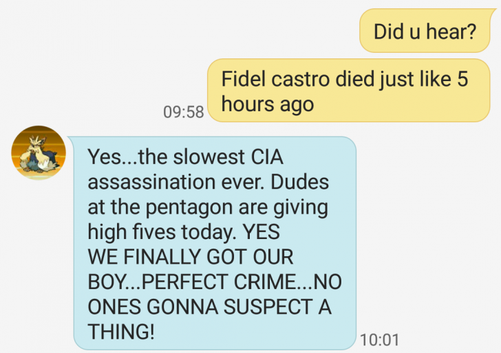 My dads thoughts on the death of Fidel Castro