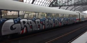 Germany pays homage to the US president-elect (train in Berlin Central Station)
