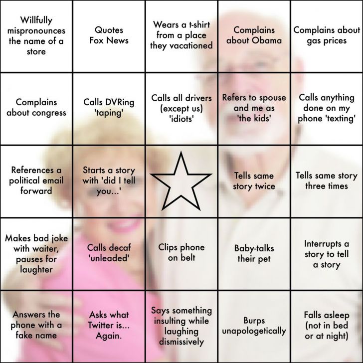 I made In-Law BINGO for Christmas