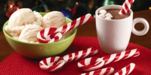 Edible peppermint candy cane spoons