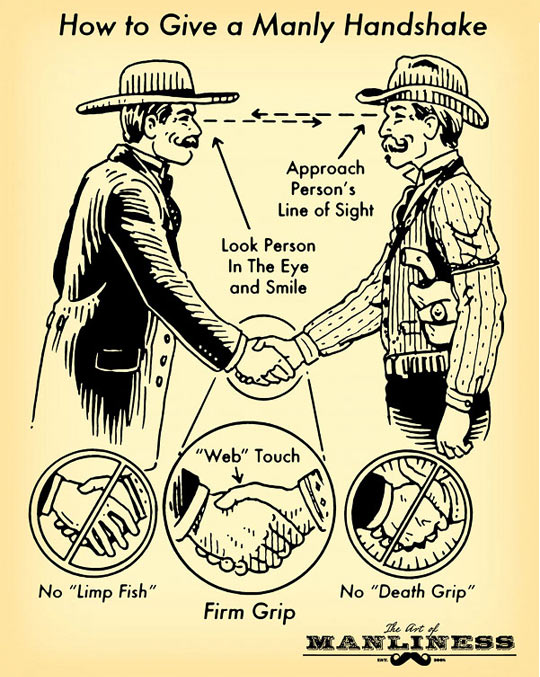 How to give a manly handshake