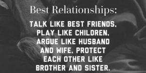 The best relationships