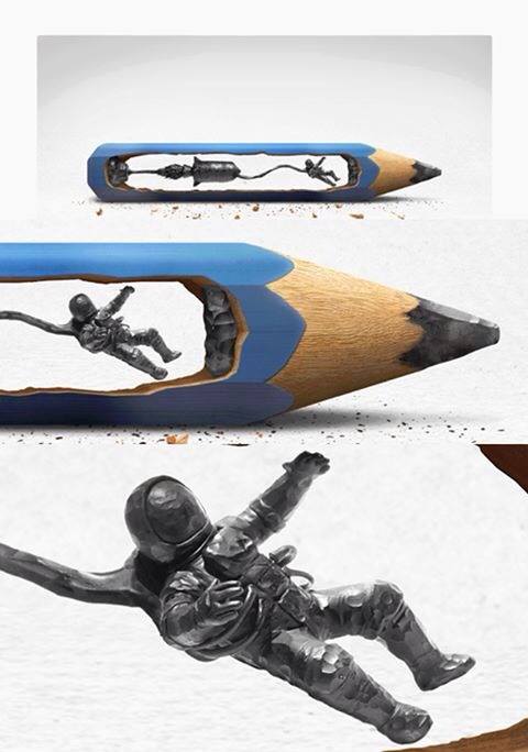 Pencil Sculpture (by Dalton Ghetti)