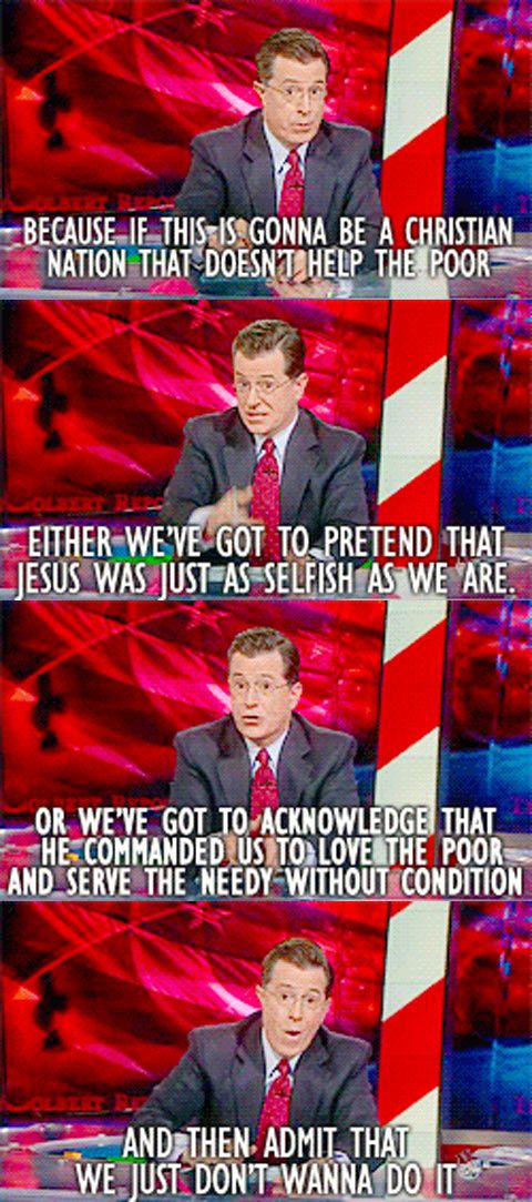 When Colbert nails it, he really nails it'¦