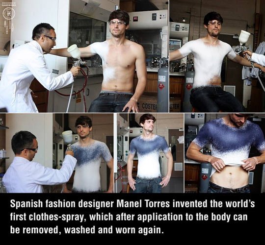 Spray on shirts for everyone!