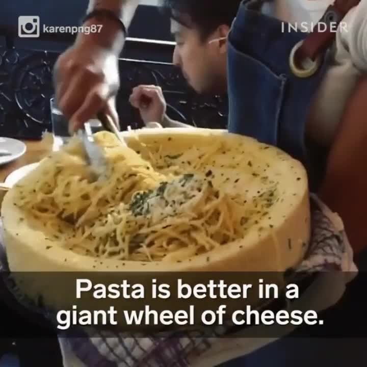 Cheese-bowl pasta of life.