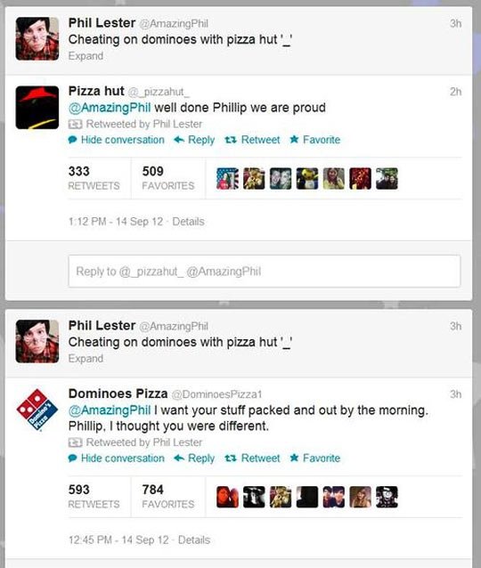 Cheating on Dominoes with Pizza Hut.