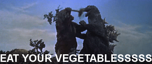 When mom tries to make me eat my veggies.