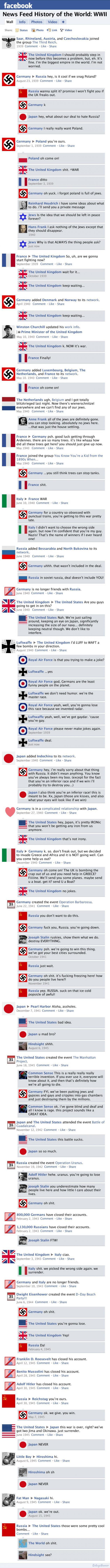 If WW2 was on facebook