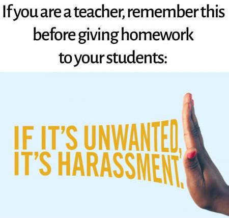 A warning to the teachers.
