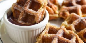 Churros made in a waffle iron