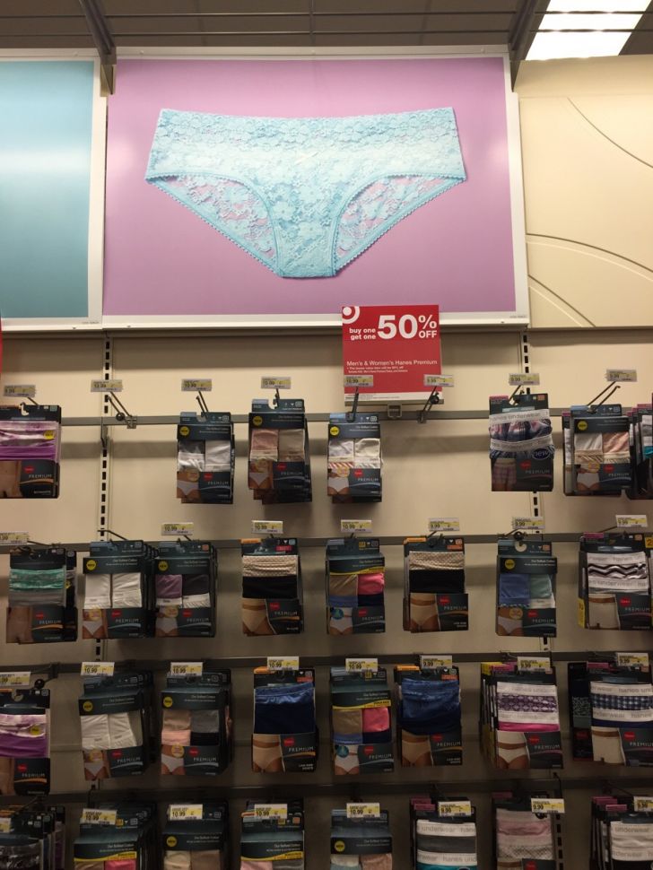 Tell your mom Target has one more pantie in her size.