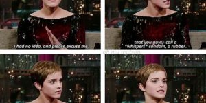 How Emma Watson accidentally asked for a rubber (condom) In class