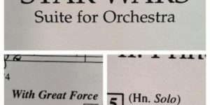 This sheet music for Star Wars