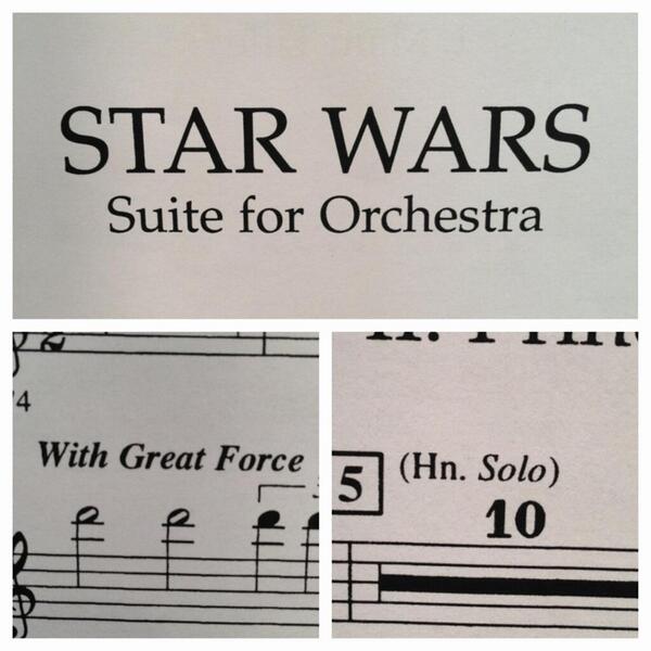 This sheet music for Star Wars
