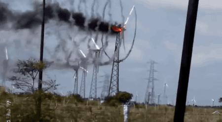 Sustainably flaming windmill.