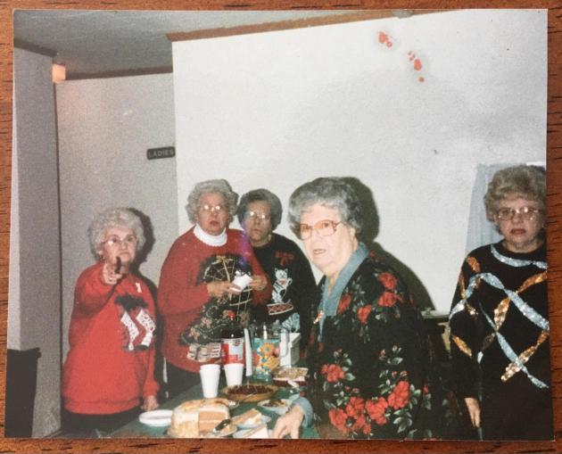 A secret meeting of the grandmas...