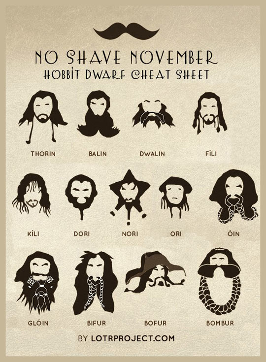 No Shave November Hobbit and Dwarf style.