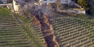 Here’s a boulder that rolled through a house in Italy.