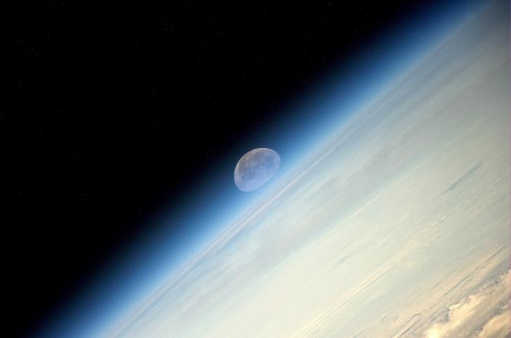 Moon view from the ISS