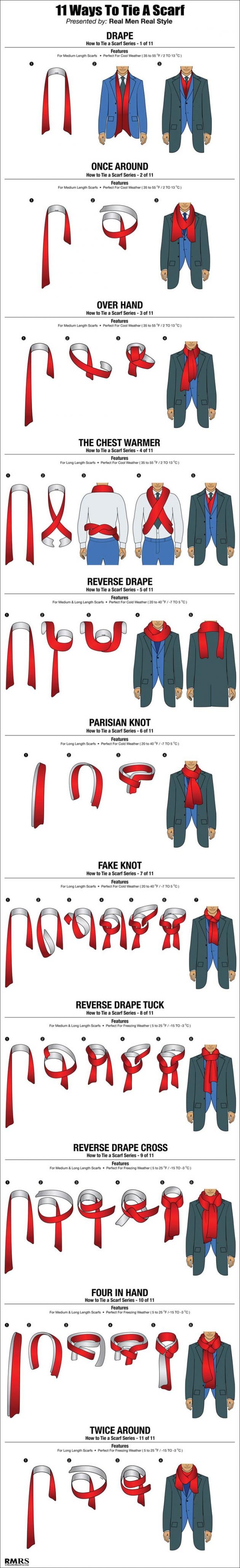 How to wear a scarf properly.