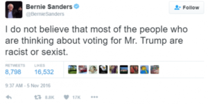 Bernie on Trump voters