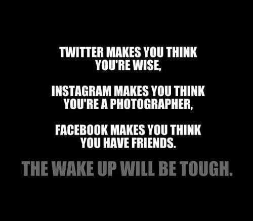 Waking up from social media.