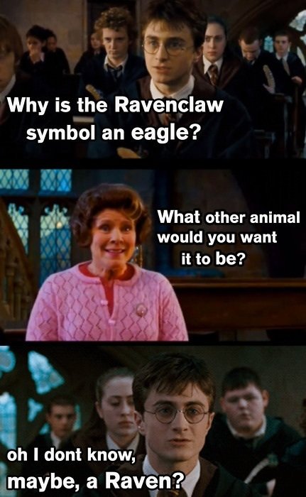 Why is the Ravenclaw symbol an eagle?