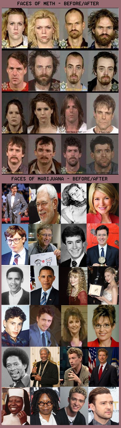 Faces of meth vs faces of marijuana.