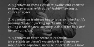 Rules of a Kingsman Gentleman