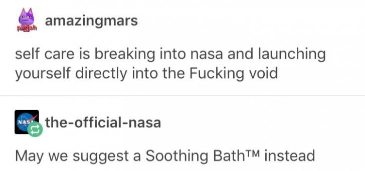 Self Care  Advice From NASA