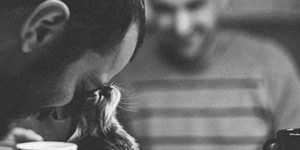 Real men head boop with kittens.