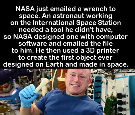 Nasa just emailed a wrench to space...