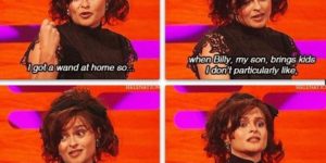 Helena Bonham Carter – parenthood done right.