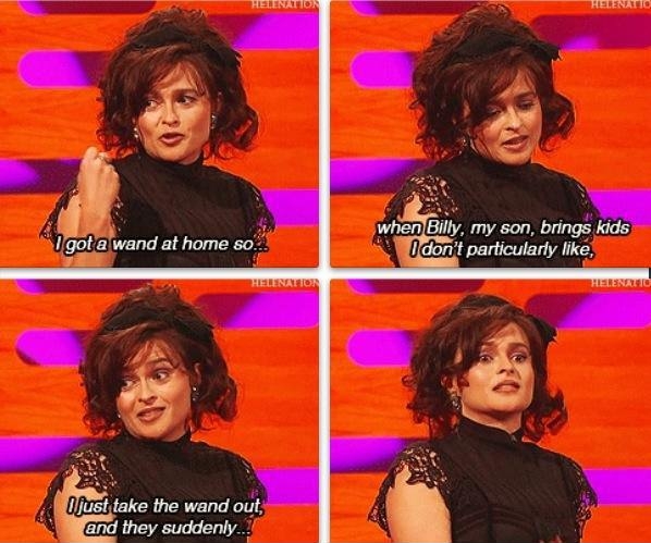 Helena Bonham Carter - parenthood done right.