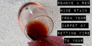 Easily remove wine stains.