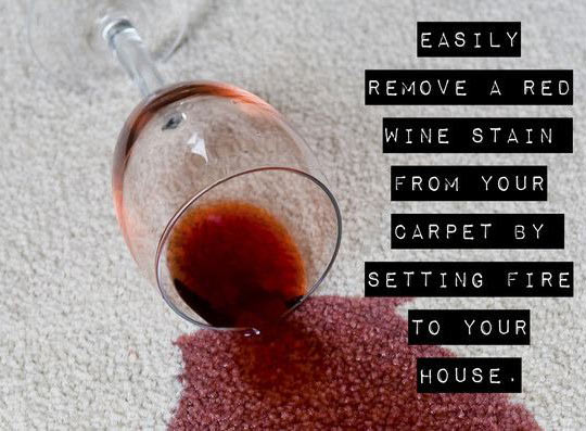 Easily remove wine stains.